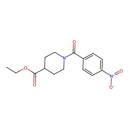 Ethyl 1-[(4-nitrophenyl)carbonyl]piperidine-4-carboxylate structure