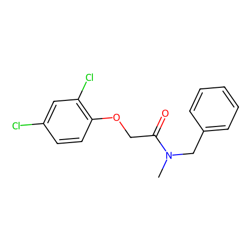 N-benzyl-2-(2,4-dichlorophenoxy)-N-methylacetamide structure