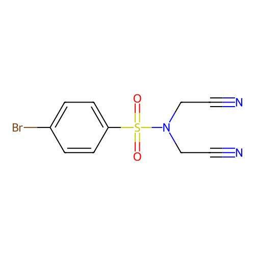 4-bromo-N,N-bis(cyanomethyl)benzenesulfonamide structure