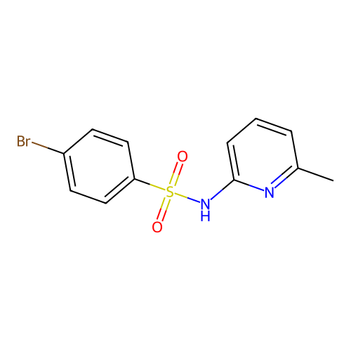 4-bromo-N-(6-methylpyridin-2-yl)benzenesulfonamide structure