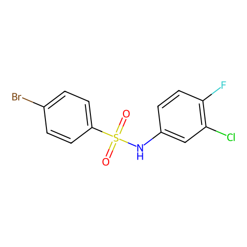 4-bromo-N-(3-chloro-4-fluorophenyl)benzenesulfonamide structure