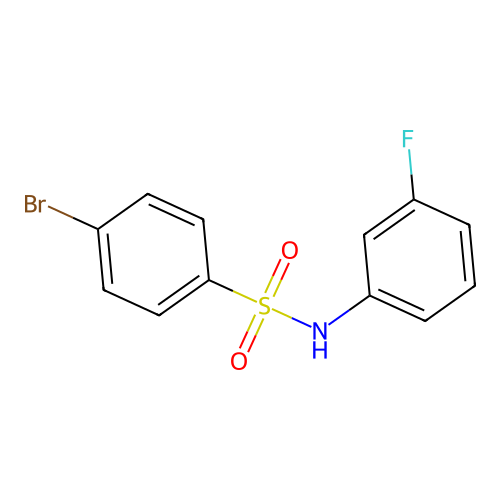 4-bromo-N-(3-fluorophenyl)benzenesulfonamide structure