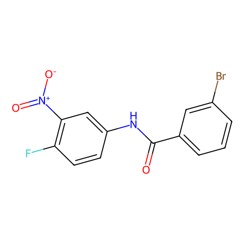 3-bromo-N-(4-fluoro-3-nitrophenyl)benzamide structure