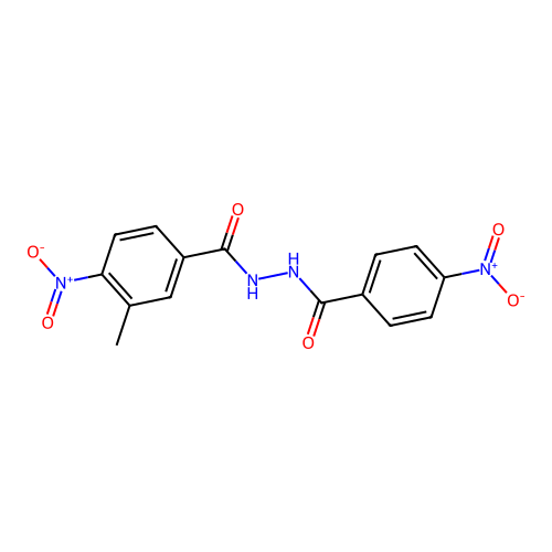 3-methyl-4-nitro-N'-[(4-nitrophenyl)carbonyl]benzohydrazide structure
