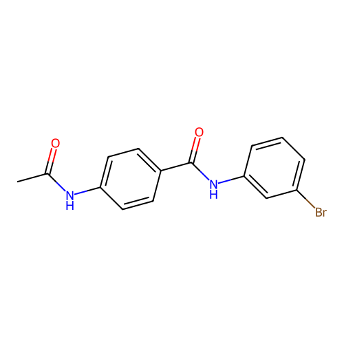 4-(acetylamino)-N-(3-bromophenyl)benzamide structure