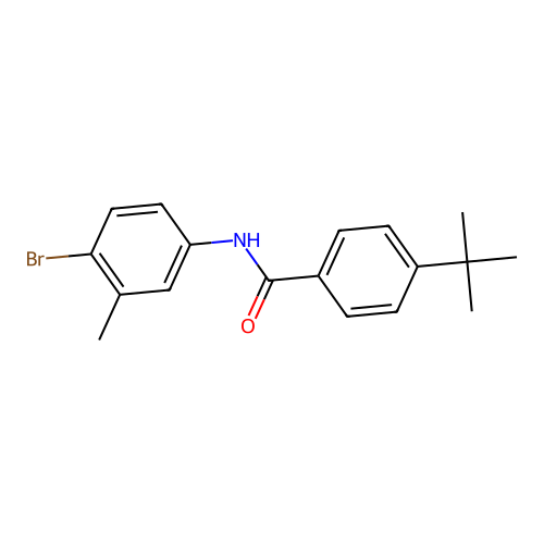 N-(4-bromo-3-methylphenyl)-4-tert-butylbenzamide structure