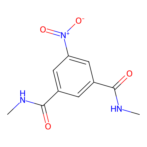 N,N'-dimethyl-5-nitrobenzene-1,3-dicarboxamide structure