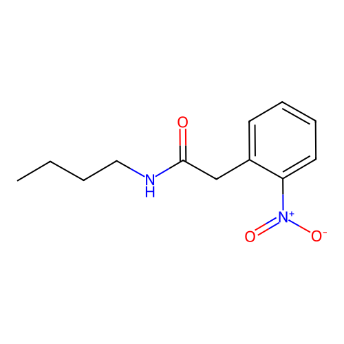 N-butyl-2-(2-nitrophenyl)acetamide structure