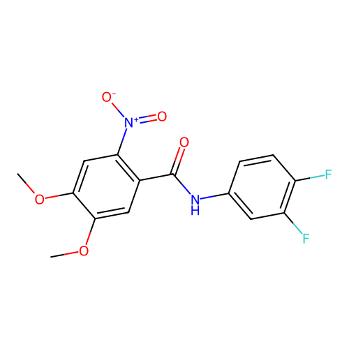 N-(3,4-difluorophenyl)-4,5-dimethoxy-2-nitrobenzamide structure