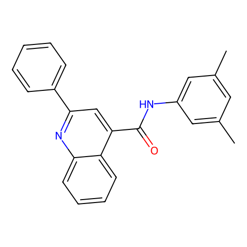N-(3,5-dimethylphenyl)-2-phenylquinoline-4-carboxamide structure