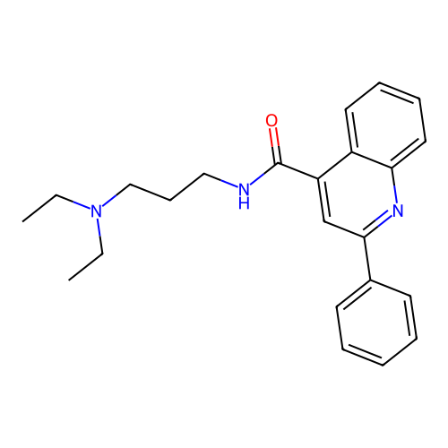 N-[3-(diethylamino)propyl]-2-phenylquinoline-4-carboxamide structure