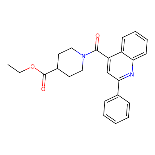 Ethyl 1-(2-phenylquinoline-4-carbonyl)piperidine-4-carboxylate structure