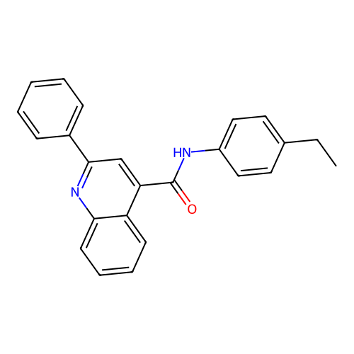 N-(4-ethylphenyl)-2-phenylquinoline-4-carboxamide structure