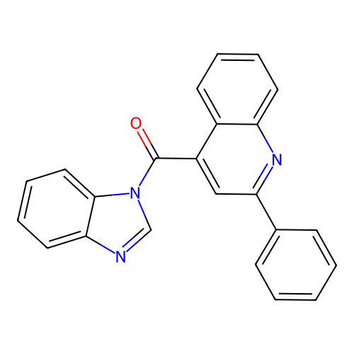 1H-benzimidazol-1-yl(2-phenylquinolin-4-yl)methanone structure