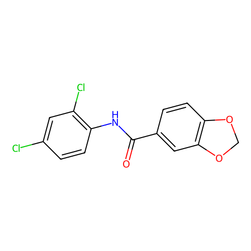 N-(2,4-dichlorophenyl)-1,3-benzodioxole-5-carboxamide structure