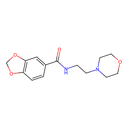 N-(2-morpholin-4-ylethyl)-1,3-benzodioxole-5-carboxamide structure