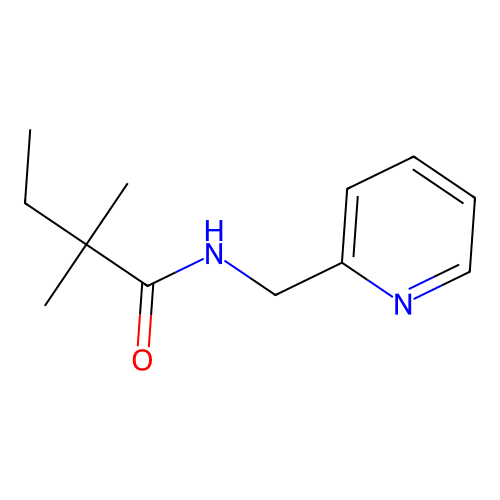 2,2-dimethyl-N-(pyridin-2-ylmethyl)butanamide structure