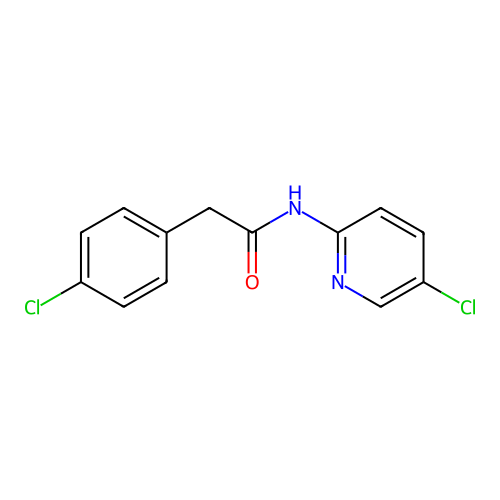 2-(4-chlorophenyl)-N-(5-chloropyridin-2-yl)acetamide structure