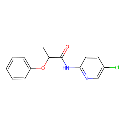 N-(5-chloro-2-pyridinyl)-2-phenoxypropanamide structure