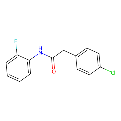 2-(4-chlorophenyl)-N-(2-fluorophenyl)acetamide structure