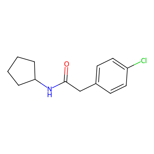 2-(4-chlorophenyl)-N-cyclopentylacetamide structure