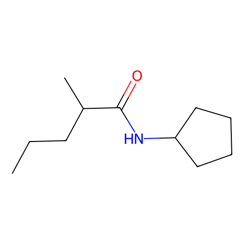 N-cyclopentyl-2-methylpentanamide structure