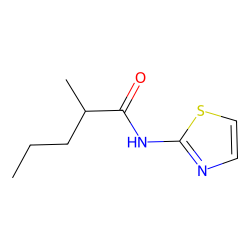2-methyl-N-(1,3-thiazol-2-yl)pentanamide structure