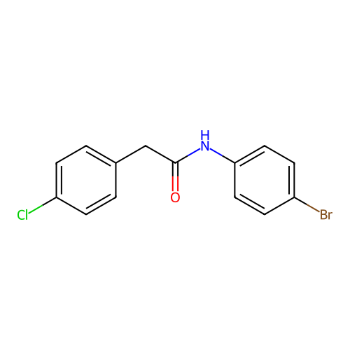 N-(4-bromophenyl)-2-(4-chlorophenyl)acetamide structure