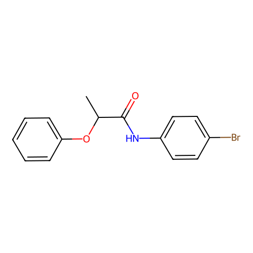 N-(4-bromophenyl)-2-phenoxypropanamide structure