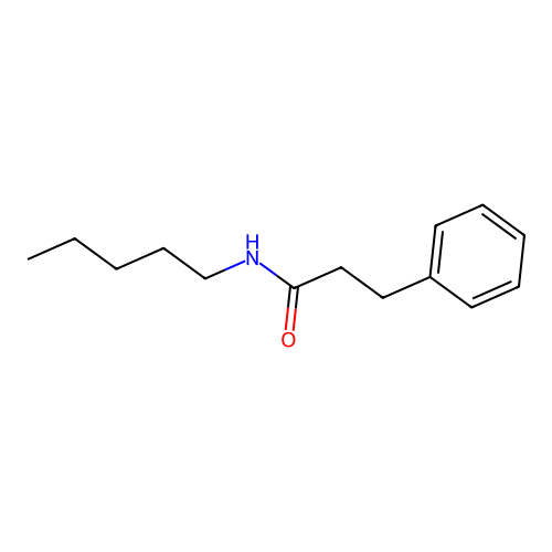 N-pentyl-3-phenylpropanamide structure