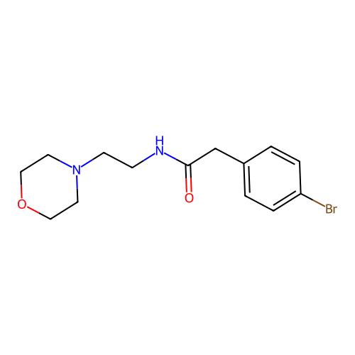 2-(4-bromophenyl)-N-(2-morpholin-4-ylethyl)acetamide structure