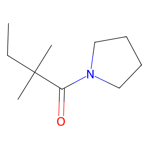 2,2-Dimethyl-1-pyrrolidin-1-ylbutan-1-one structure