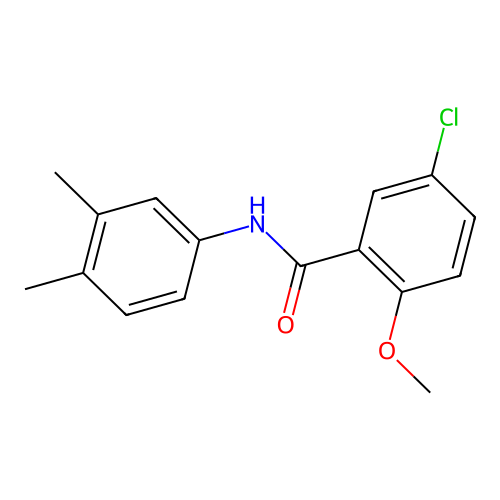 5-chloro-N-(3,4-dimethylphenyl)-2-methoxybenzamide structure