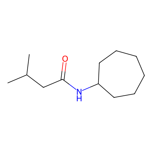N-cycloheptyl-3-methylbutanamide structure
