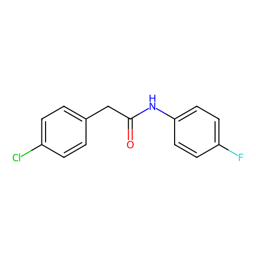 2-(4-chlorophenyl)-N-(4-fluorophenyl)acetamide structure