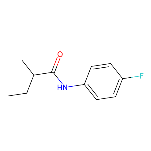 N-(4-fluorophenyl)-2-methylbutanamide structure