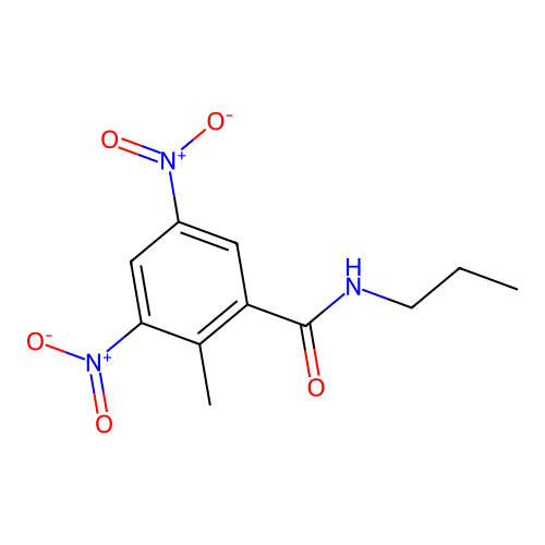 2-methyl-3,5-dinitro-N-propylbenzamide structure
