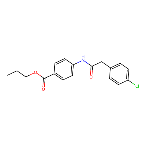 Propyl 4-{[(4-chlorophenyl)acetyl]amino}benzoate structure