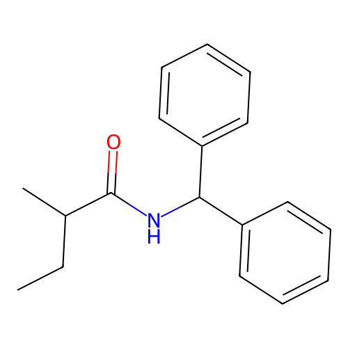 N-(diphenylmethyl)-2-methylbutanamide structure