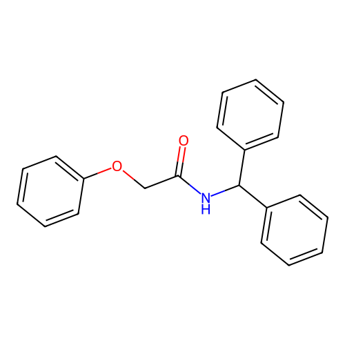 N-(diphenylmethyl)-2-phenoxyacetamide structure