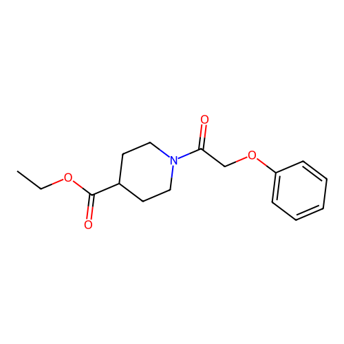 Ethyl 1-(2-phenoxyacetyl)piperidine-4-carboxylate structure