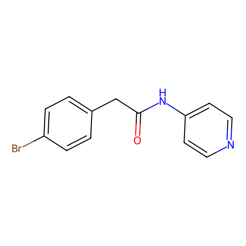 2-(4-bromophenyl)-N-(pyridin-4-yl)acetamide structure