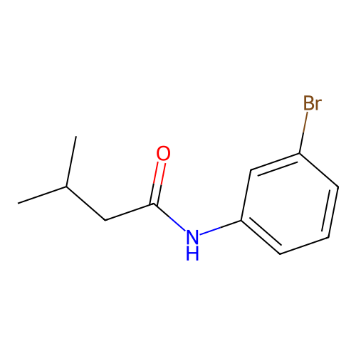 N-(3-bromophenyl)-3-methylbutanamide structure