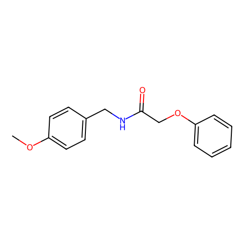 N-[(4-methoxyphenyl)methyl]-2-phenoxyacetamide structure