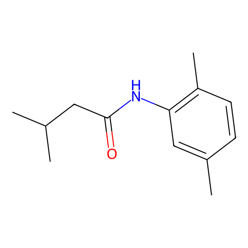 N-(2,5-dimethylphenyl)-3-methylbutanamide structure
