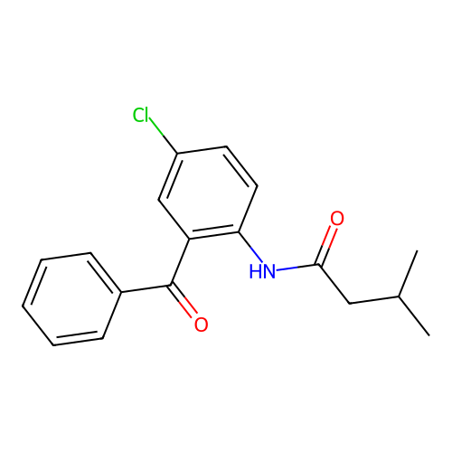 N-(2-苯甲酰-4-氯苯基)-3-甲基丁酰胺 structure