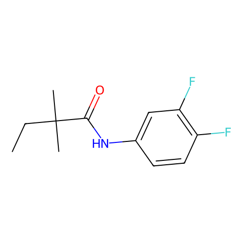 N-(3,4-difluorophenyl)-2,2-dimethylbutanamide structure