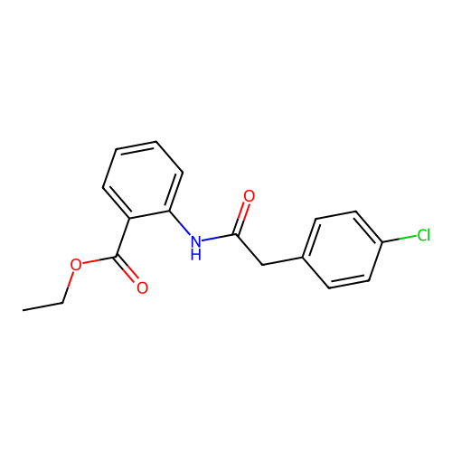 Ethyl2-{[(4-chlorophenyl)acetyl]amino}benzoate structure