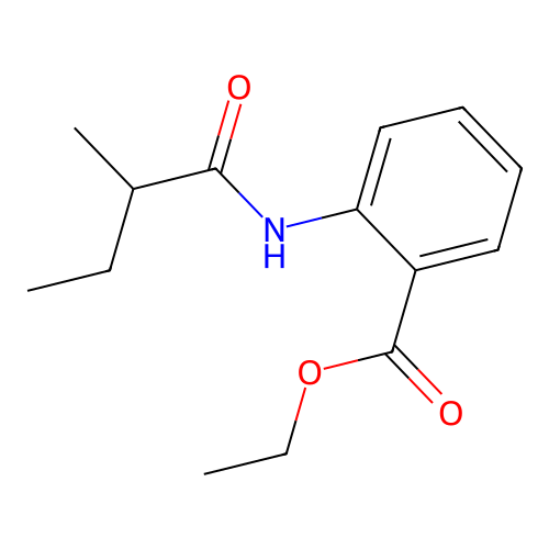 Ethyl 2-(2-methylbutanoylamino)benzoate structure