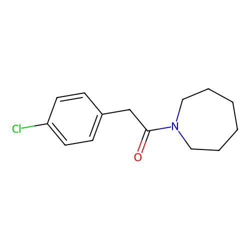 1-(Azepan-1-yl)-2-(4-chlorophenyl)ethanone structure